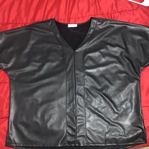 Faux leather tunic NWT